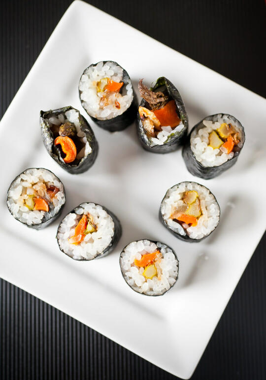 Vegetarian sushi