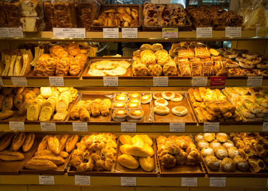 Display at the bakery