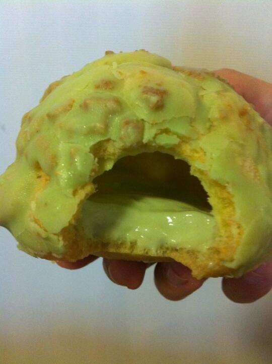 Inside of melon pastry