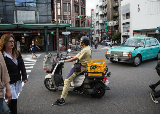 Man on a motorbike