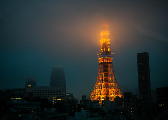 Tokyo tower at night