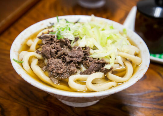 Son's udon with horsemeat