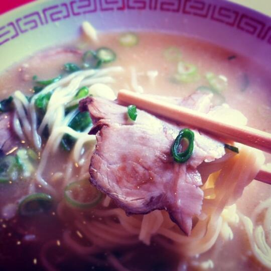 Chashu in the ramen