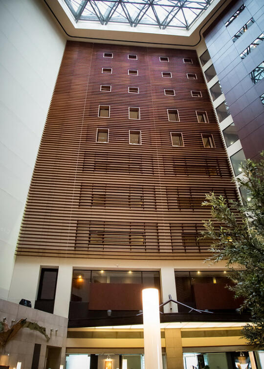 View of the floors from the lobby