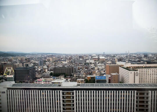 Heading up to the roof of Kyoto Station