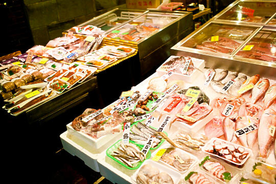 More sashimi at Nishiki Market