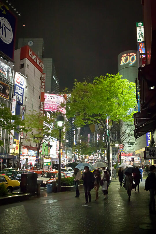 Rainy Tokyo streets