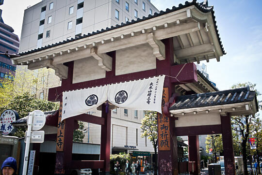 Gate in the middle of the street, leading to the temple