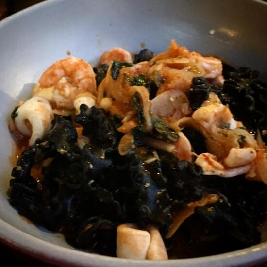 Squid ink pasta