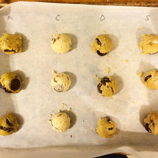 Unbaked cookies