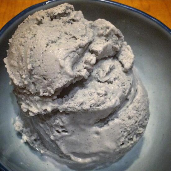 Black sesame ice cream