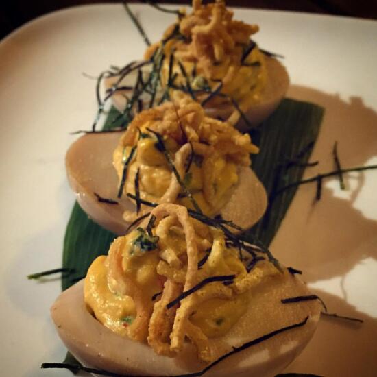 Ramen deviled eggs