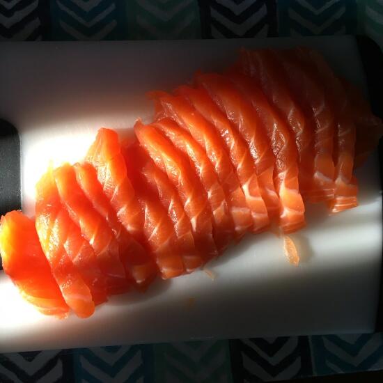 Salmon sashimi