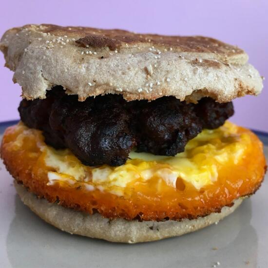 Chorizo breakfast sandwich