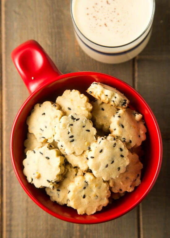 Black Sesame Shortbread