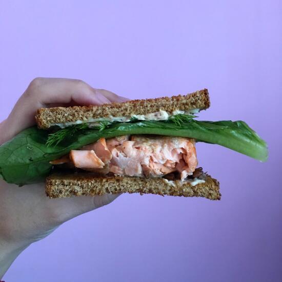 Salmon sandwich