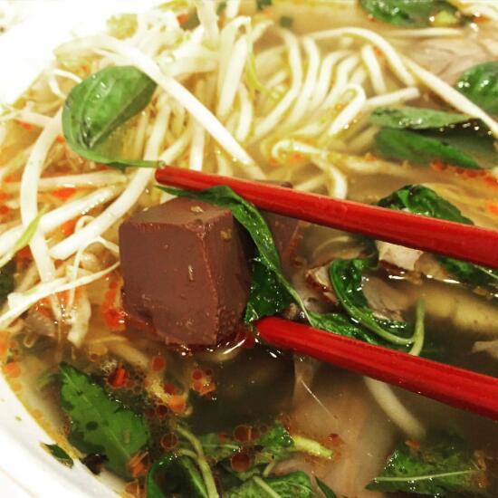 Bun bo hue blood cubes