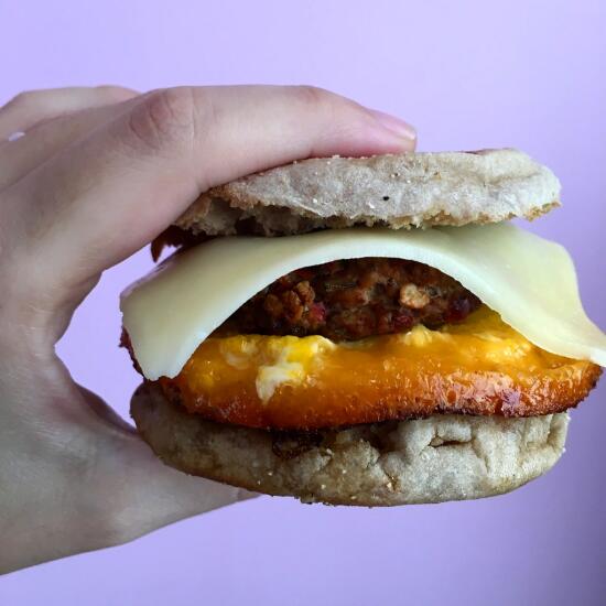 Chorizo breakfast sandwich