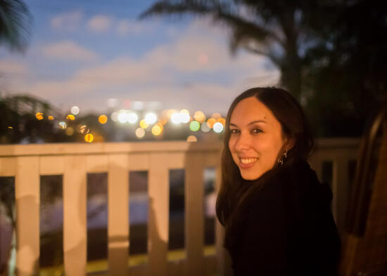 Allison watching fireworks