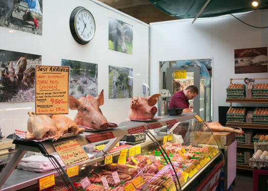 Vendors inside Borough Market