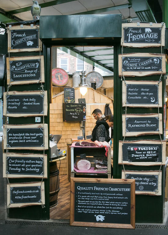 Vendors inside Borough Market