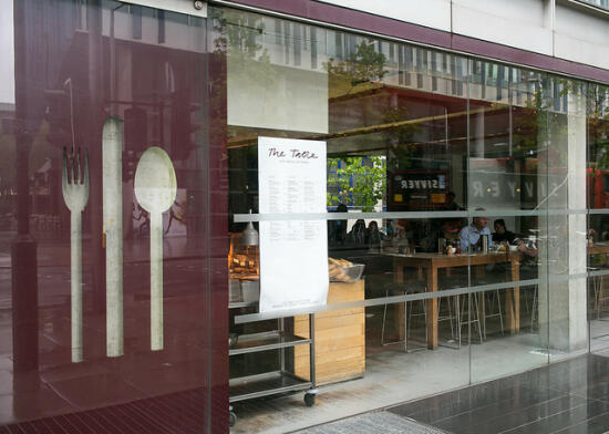 The outside of The Table Cafe