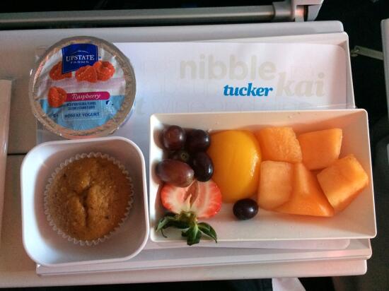 fruit, fig and orange muffin, raspberry yogurt