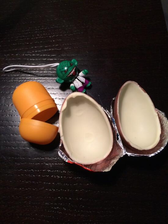 Opened Kinder egg