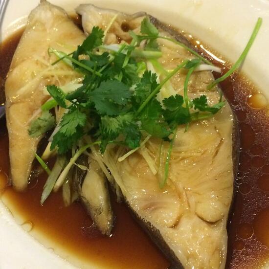 Steamed cod