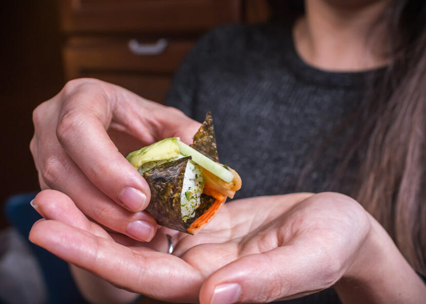 Eating the California Roll Terrarium