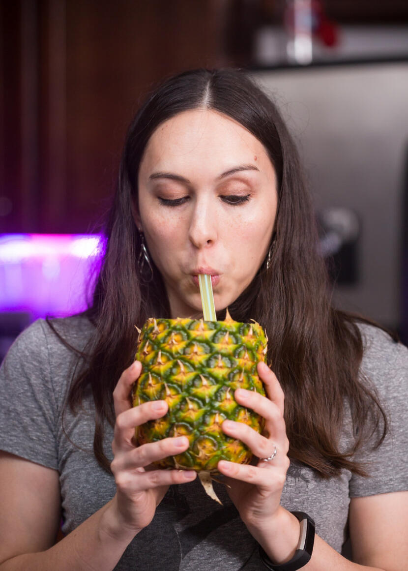 allison with the pineapple lychee fizz