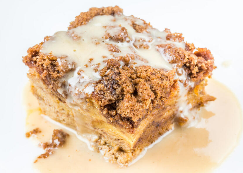 eggnog gingerbread french toast bake